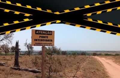 Imagem da notícia Pontes sob córrego Bananal e do Assentamento Santa Fé são interditadas para obras em Alcinópolis